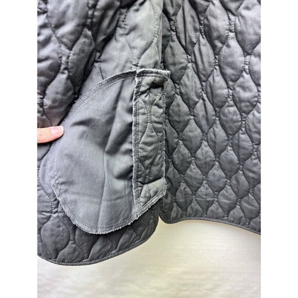 Time And Tru Quilted Gray Plaid Jacket Women’s Sz S 4-6 Button Up Comfortable - Picture 3 of 7